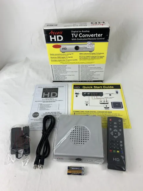 Access HD Digital to Analog TV Converter W/ Remote Control DTA1050D Brand New￼￼