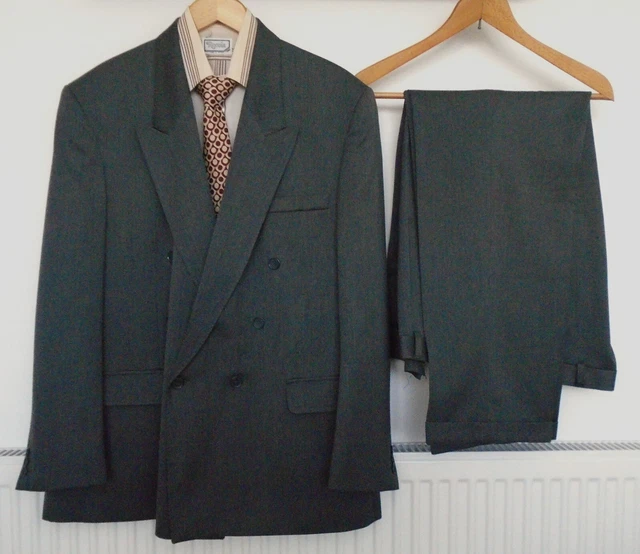 Abito vintage uomo stile guerra anni '40 48" petto di Hugo James