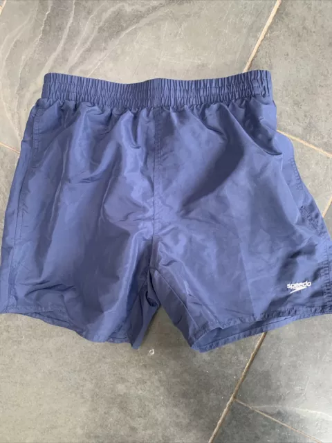 SPEEDO Mens Solid Leisure Swim Shorts Blue - Size XS