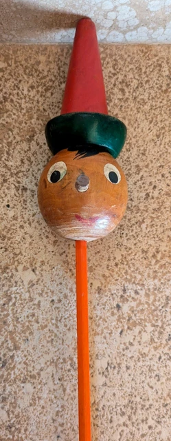 Jouet D'empilage En Bois Pinocchio Avec 9 Pièces Colorées - Occasion Excellent état
