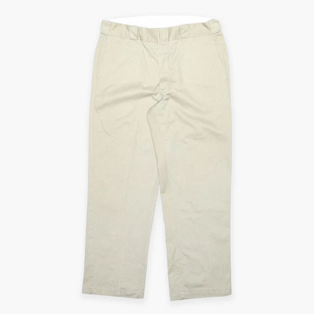 DICKIES 874 pantaloni beige regolari tessuti dritti da uomo W36 L30