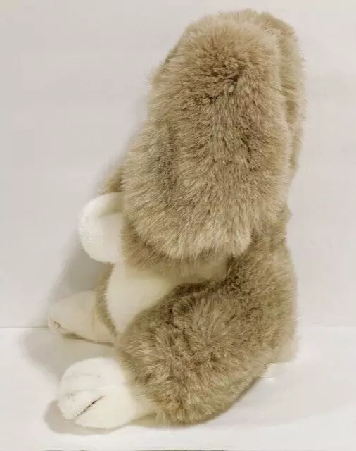 Vintage Anna Club Beige Bunny Rabbit Leather Tag Line Plush Stuffed Animal 11" 3