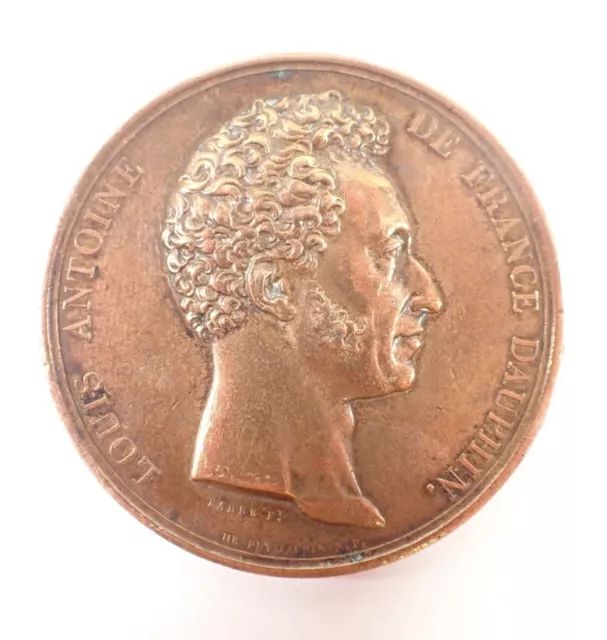 Médaille Louis Antoine de France, 1826, Trocadéro, Paris, Barré,   Token 代幣