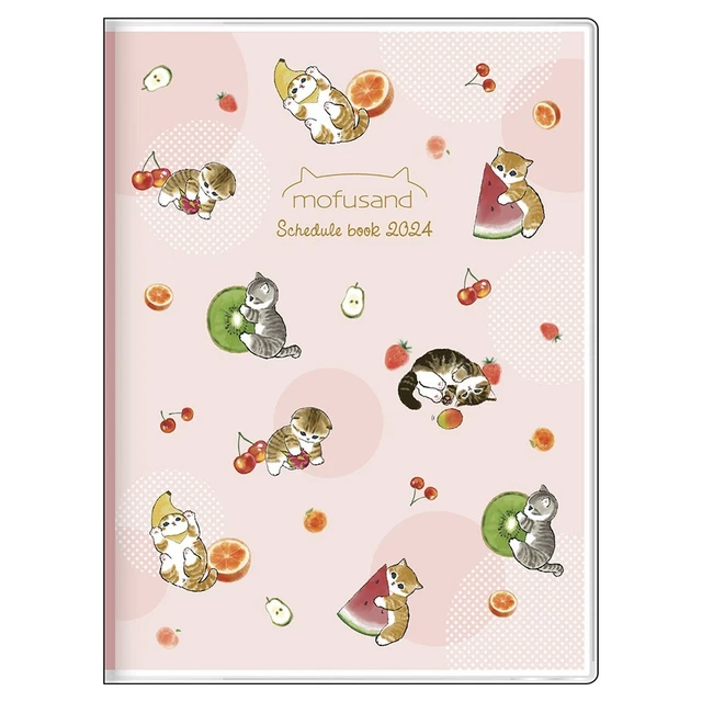MOFUSAND FRUITS 2024 Diary Schedule Book A6 Kawaii Cat Japan New 17.89