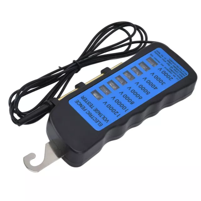New Electric Fence Voltage Tester 8 Indicator Lights 2000-12000V Current Testing