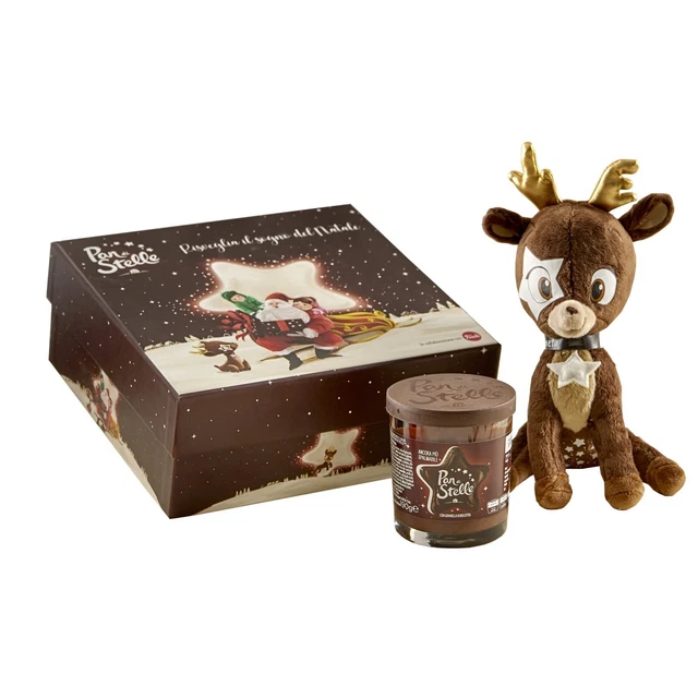 Scatola regalo peluche cometa idea regalo con peluche renna di Trudi NUOVO MHD 9/23