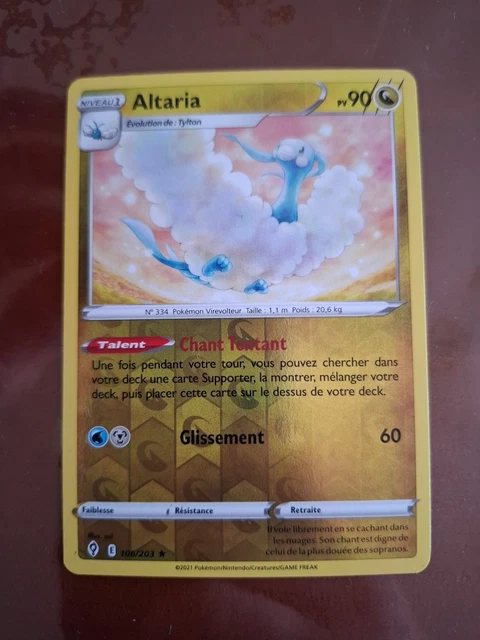 CARTE POKEMON ALTARIA 106/203 REVERSE RARE. EB Evolution Céleste. NEUF ...