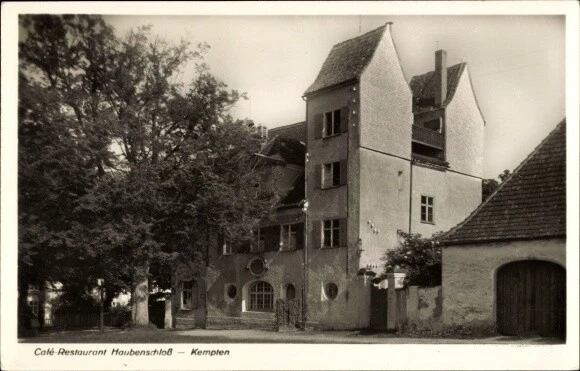 Ak Kempten im Allgäu Schwaben, Cafe-Restaurant Haubenschloss - 3594109