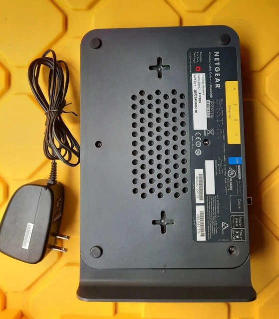 NETGEAR CG3000D DOCSIS 3.0 Cable Modem WiFi Router And ACDC Adapter