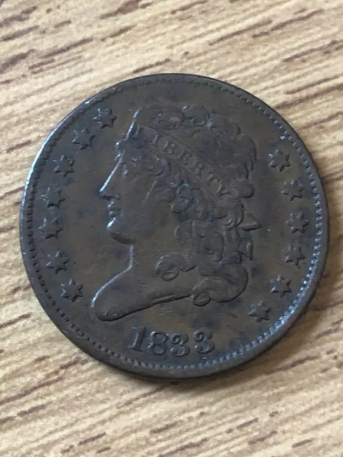 1833 Classic Head Half Cent      Very Nice Coin