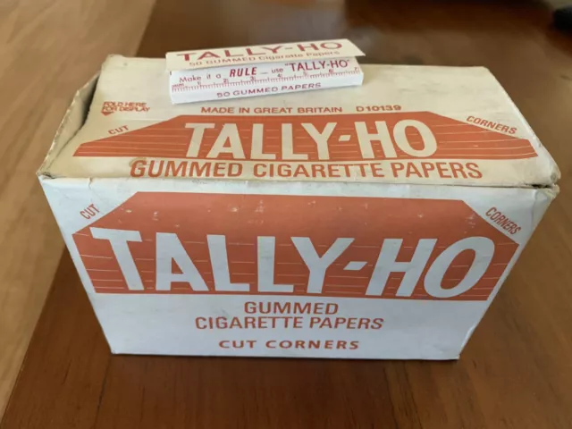 VINTAGE TALLY-HO papers x 15 in the COUNTER DISPLAY BOX.