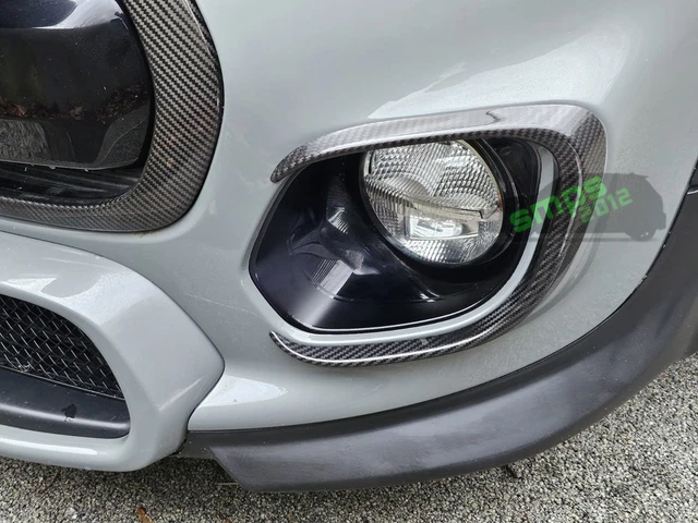 MINI F55 CARBONE Fibre Jcw Pare-Choc Canards Adhésif Contour John ...