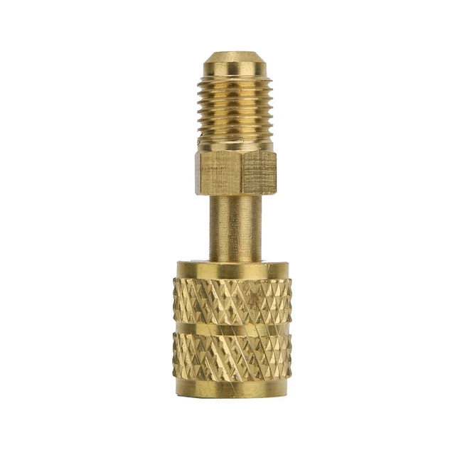 Brass Adapter New R410 Brass Adapter 1/4" Male To 5/16" Female Charging Hose UT