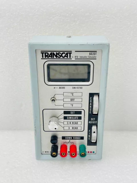 Transcat 6020T Rtd Indicator/Simulator, Rtd-401 / Used - Free Shipping