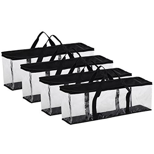 Set of 4 DVD Storage Bags Hold up to 160 DVDs (40 Each Bag), Water Resistant