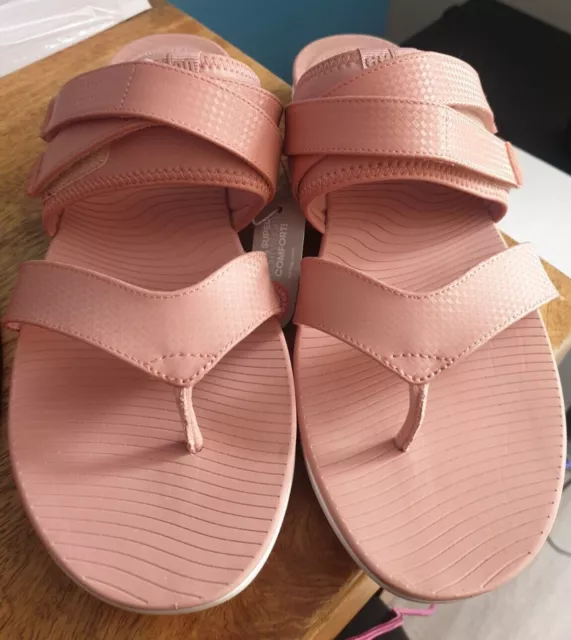 FITFLOP NEOFLEX Toe Thong Sandals Size 9 43 Dusky Pink Mix