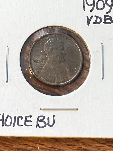 Lincoln Head Cent 1909Vdb Choice Bu..