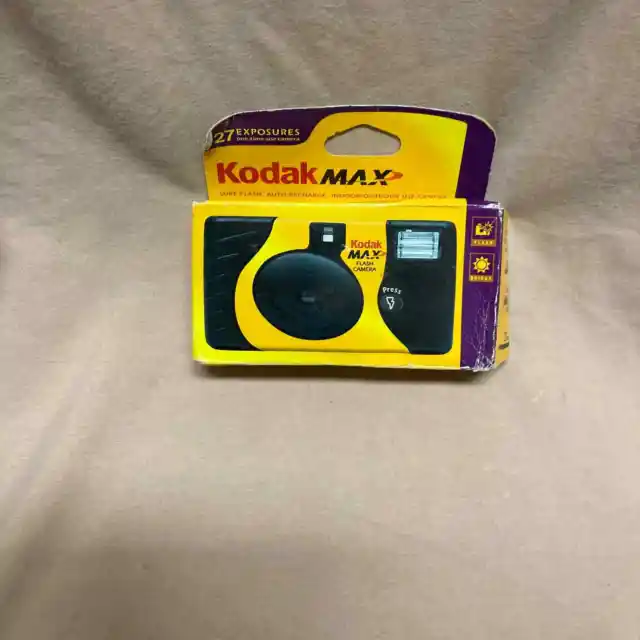 Cámara desechable de 35 mm vintage Kodak HD flash de alimentación de un solo uso sin abrir