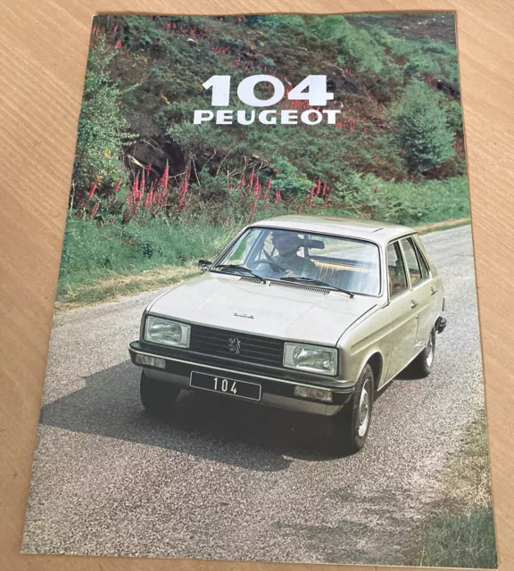 PEUGEOT 104 Brochure 5dr GL & SL 1978