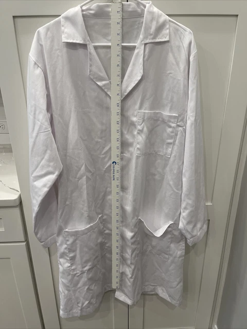 Lab coat with safety goggles. (Yard stick not included)