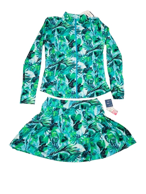 Tommy Bahama Golf Womens Floral 2pc Set - M Top, S Skort