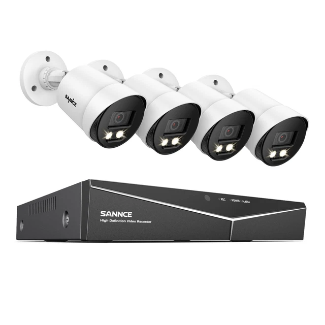 1080P SANNCE CCTV Camera System Color Night Vision 8CH Video DVR Home Security