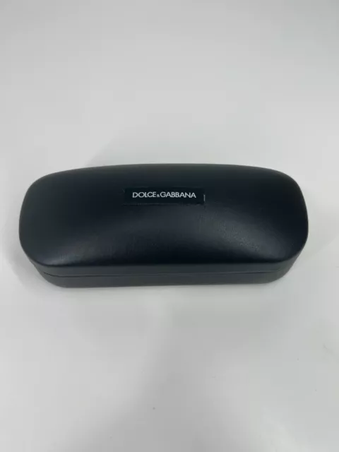 Dolce & Gabbana designer glasses case hard black clamshell spectacle storage