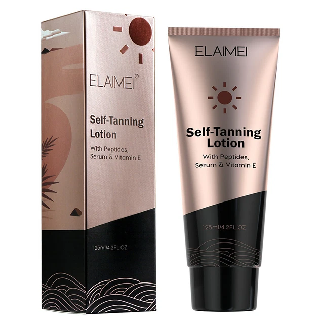 ELAIMEI loción autobronceadora sin sol bronceadores faciales y corporales crema bronceada natural