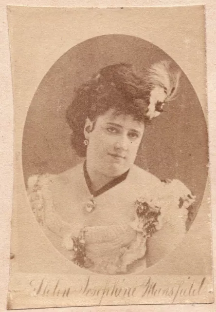 CIRCA 1870s CDV JOSIE MANSFIELD JIM FISK'S MISTRESS MURDERED BY NED STOKES 2