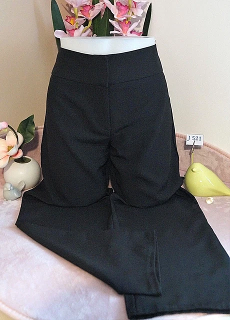 Pantalon Noir Femme Taille 40 - Occasion Très Bon état - Coupe Droite Basique - Marque Générique