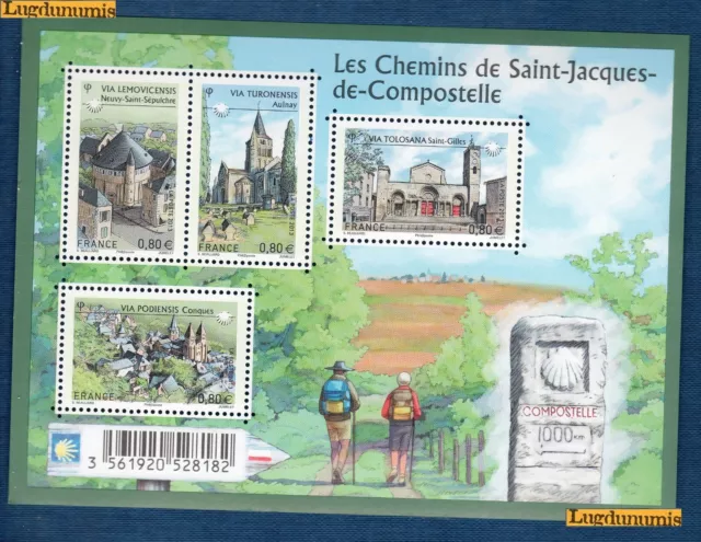 France La Feuille F4725 Chemins Saint Jacques Compostelle F 4725 2013 Neuf Luxe