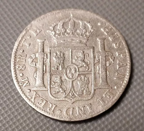 1806 MO T Mexico Silver 8 Reales Carolus IIII Nice Coin!