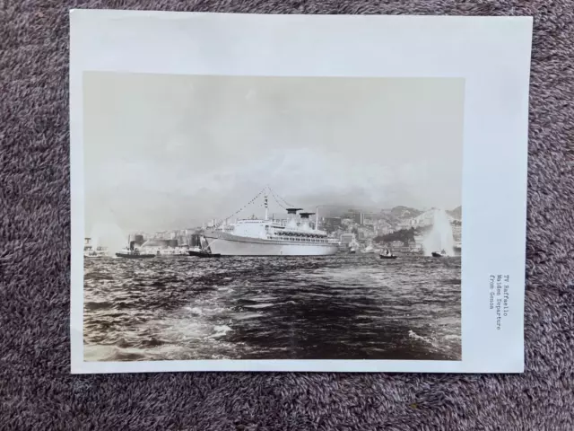 Italian Line - Raffaello - Maiden Voyage - B&W Photo - 1965