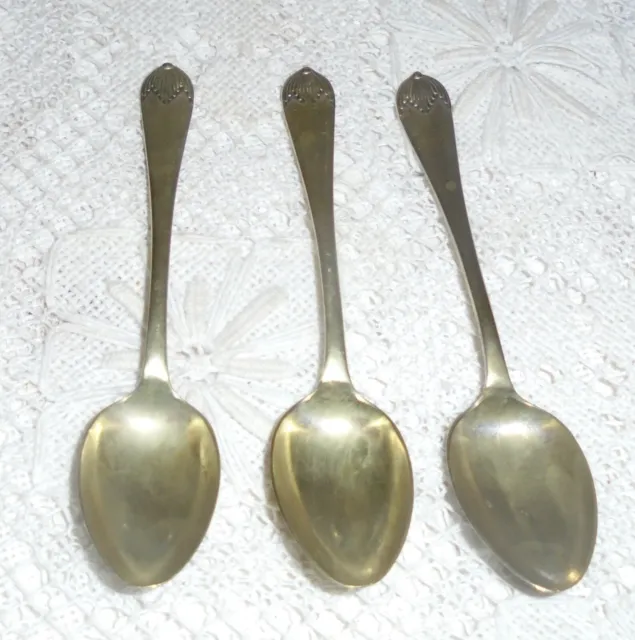 3 Vintage EPNS Silver Plated Lovely Small Tea or Coffee Spoons Good Condition.