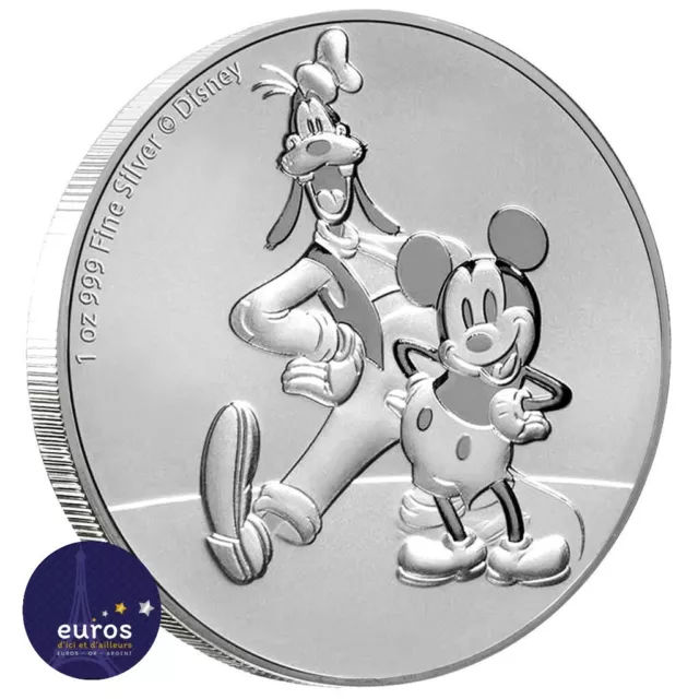 NIUE 2021 - 2$ NZD Mickey™ & Goofy™ - 1oz argent - Disney™ - Bullion