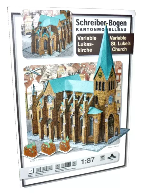 + KARTONMODELLBAU Variable Lukaskirche  SCHREIBER-BOGEN 804  Cardboard Modelling