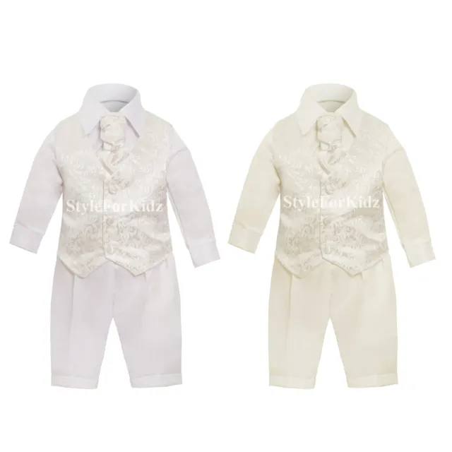 Baby Boys Christening Suit Outfit Baptism Wedding Party Formal Special Wear Cr01