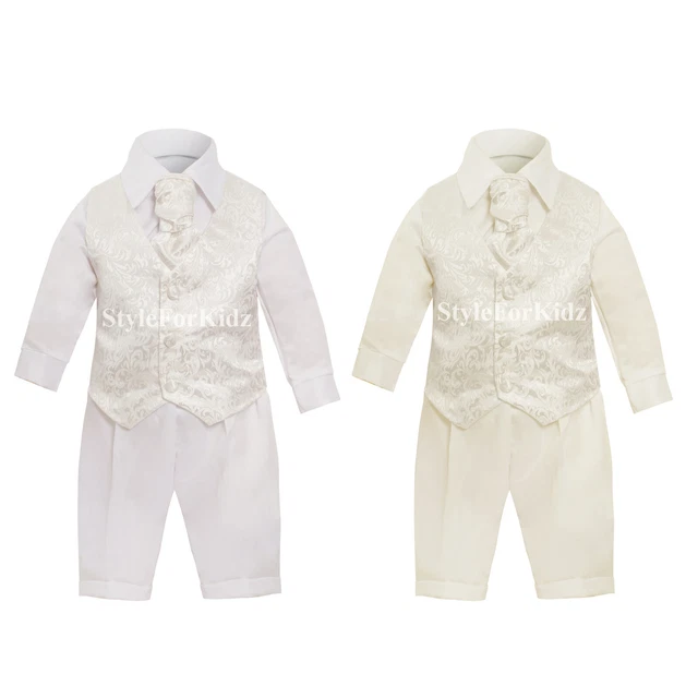 Baby Boys Christening Suit Outfit Baptism Wedding Party Formal Special Wear Cr01