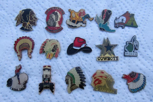 Lot De 15 Pin's Farwest Cowboy Indien