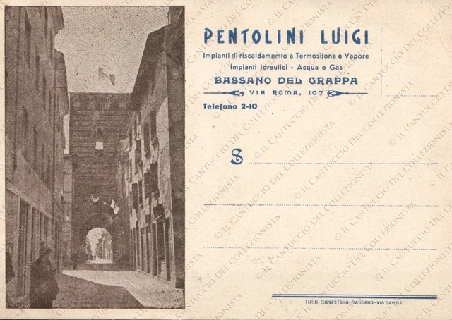 Ditta PENTOLINI LUIGI Bassano del Grappa Vicenza Cartolina pubblicitaria