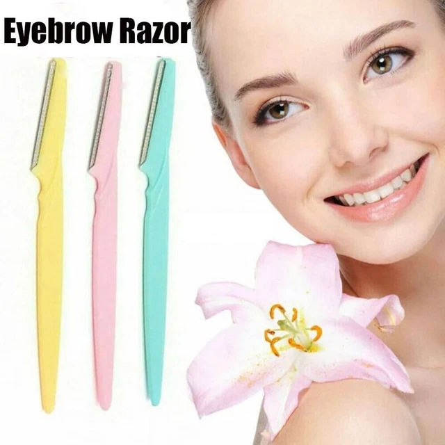 15 piezas Herramienta de recorte de cejas Afeitadora Dermaplaning Recortadora facial Mujer