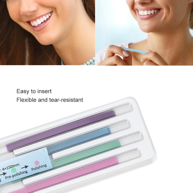 60x/Pack Dental Abrasive Strips Teeth Polishing Finishing Gloss Contouring CHW