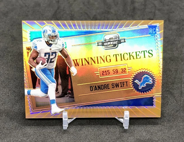 2020 Contenders Optic D’Andre Swift WINNING TICKETS /50 ORANGE PRIZM SP RC #WT22