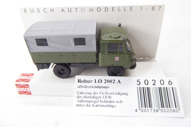 Busch Robur LO 2002 A Modell – Zivilverteidigung DDR, Militäroliv, Detailgetreu
