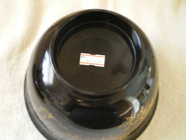 Vintage Lacquered Bowl w/Footed Underplate 3