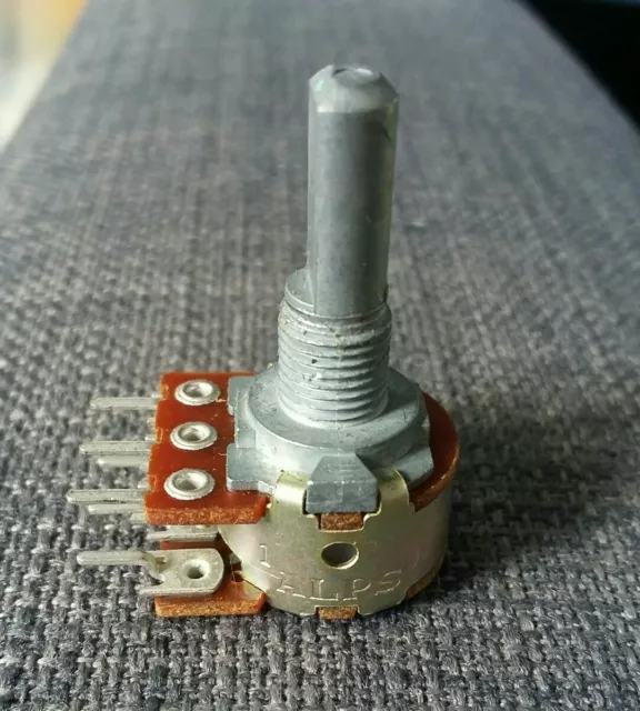 ALPS 749F 100KBx2 Dual Mixer Topf Potentiometer Lautstärke Japan MIJ D Post