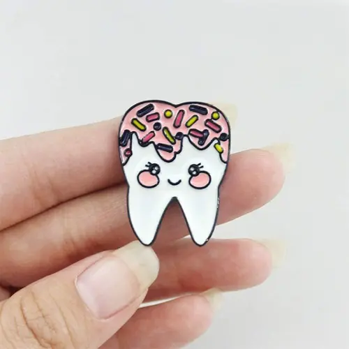 1/5pcs Enamel Dental Tooth Brooches Badges Fashion Lapel Pin Cartoon JewelryGift