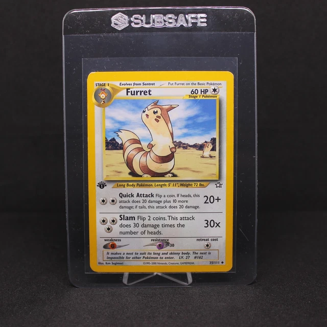 🌟 1st Edition Furret | Neo Genesis 35/111 | Moderately Played VG | WOTC 🌟