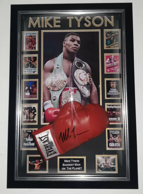 Eingerahmt Mike Tyson Unterzeichnet Boxhandschuh Signiert Display