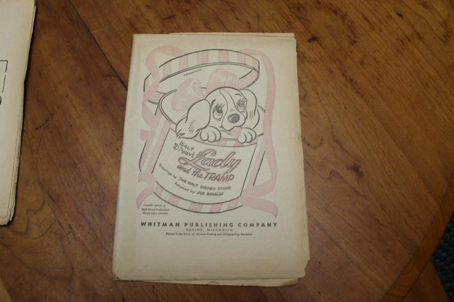 DISNEY'S LADY AND the Tramp Coloring Book Pages Uncut Unbound 1954